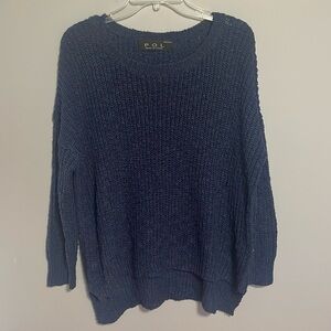 POL Blue Knit Sweater Size Medium